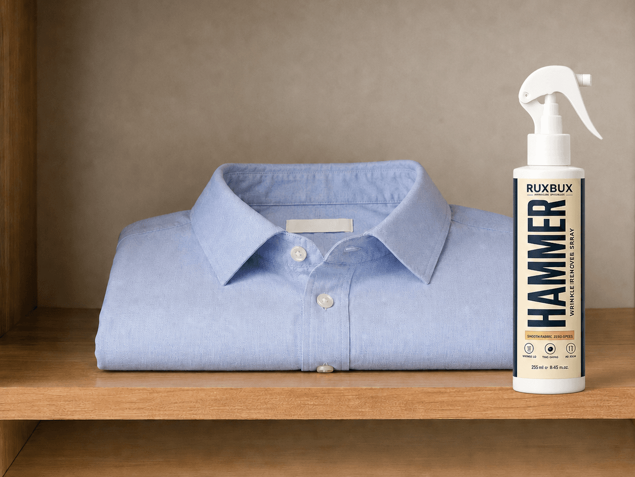 Wrinkle-free fabric after using HAMMER Wrinkle Remover